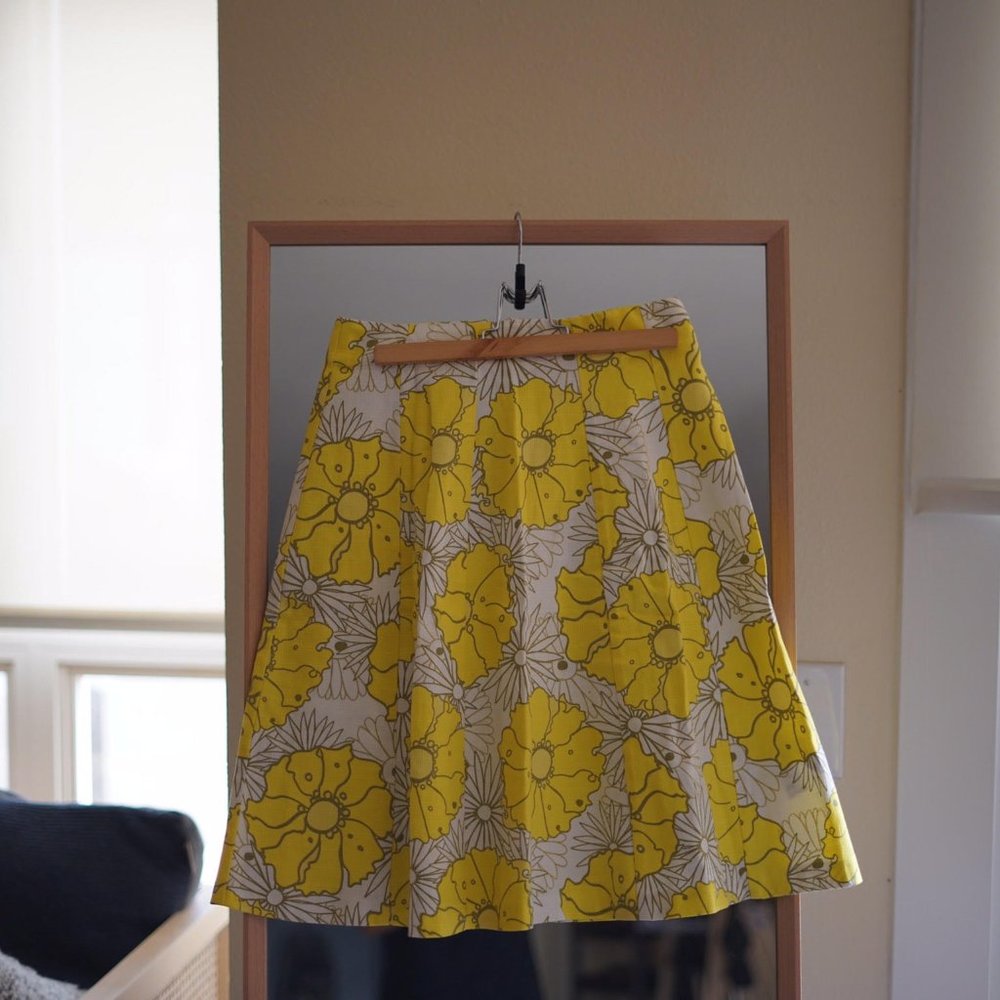 Yellow Floral Skirt